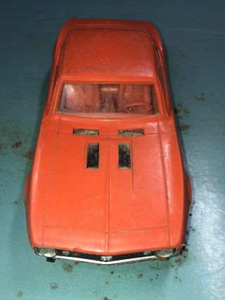 VINTAGE 1968 CAMARO SS RED PROCESSED PLASTICS TOY CAR 68 2