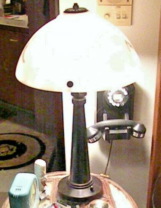 Vintage Restoration Hardware Table Lamp With Alabaster Shade