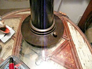 VINTAGE RESTORATION HARDWARE TABLE LAMP WITH ALABASTER SHADE 6