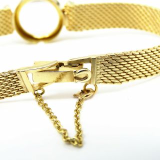 NYJEWEL Omega Ω 14k Yellow Gold Diamond Bracelet Watch Running 7
