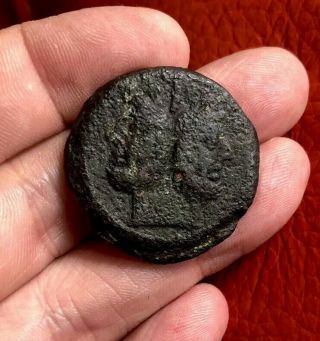 Ancient Roman Republic Janus Anonymous Coin 28.  4 Grams