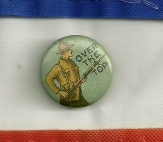 Wwi World War 1 Doughboy Homefront Political Campaign Pinback Button Pin Ww1