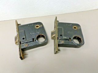 2 Vintage Yale Mortise Lock Cases Left Hand