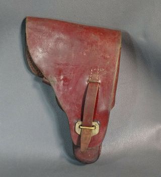 1941 Wwii Ww2 German Military Officers Luger P08 Pistol Gun Leather Holster Case