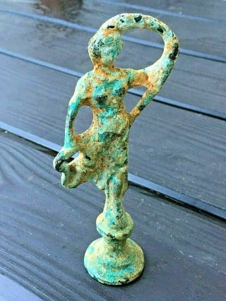 1 - 2 Century Ancient Roman Bronze Statue Figure - Dancing Vestal Virgin