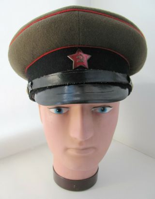 Russian Soviet RKKA Red Army Tankman Officer rare visor cap M1943 2