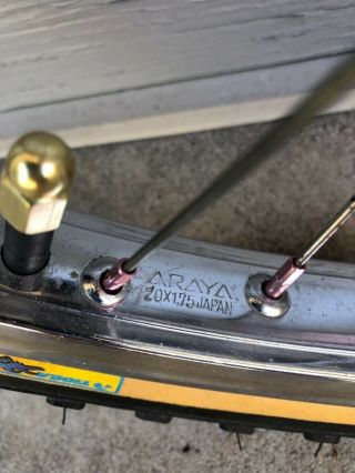 Vintage BMX Araya Rims With Phil Wood Hubs 20X1.  75 Pro Race Comp lll Tires Rare 5