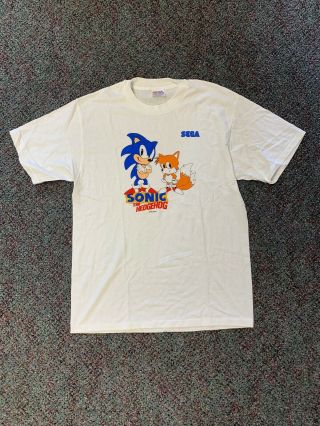 1993 Sonic The Hedgehog Vintage Retro Shirt Tails Og Single Stitch White Authent
