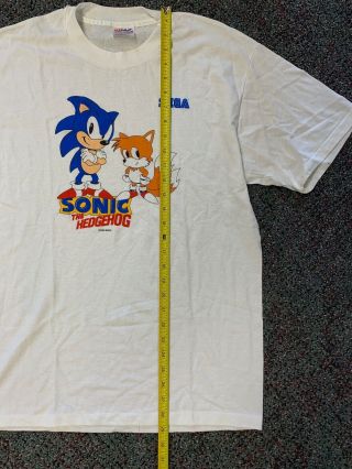 1993 Sonic the Hedgehog vintage retro shirt tails OG single stitch white authent 4
