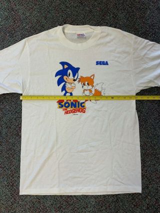 1993 Sonic the Hedgehog vintage retro shirt tails OG single stitch white authent 5