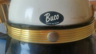 Vintage White Pat.  Pending Buco Helmet W/ Gold Banded Visor.  Size 6.  5 To 8.  0
