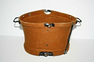 Rare Wwi Wwii Canvas Handy Folding Pail Bucket 343rd Infantry Us Army