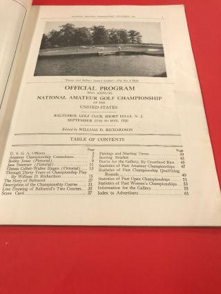 Vintage Golf Memorabilia / Baltusrol Golf Club Official Program / September 1926 7