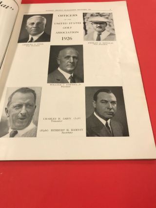 Vintage Golf Memorabilia / Baltusrol Golf Club Official Program / September 1926 8