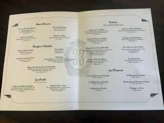 Disneyland Club 33 Rare Menu - Vintage 1980