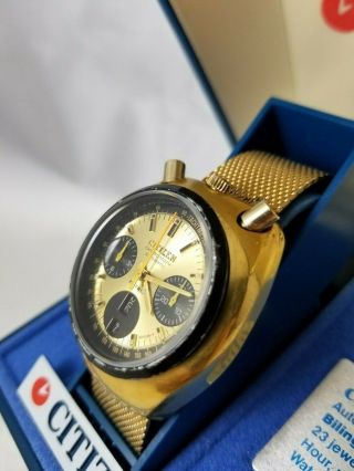 Citizen 8110 901026 - Y Chronograph Automatic 23 Jewel Vintage Bullhead Wristwatch 3