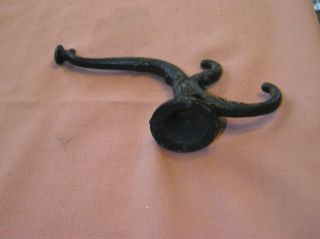 Antique Victorian Ornate - Cast Iron,  Bronze finish - Hat Coat Hook Wall Hook 2