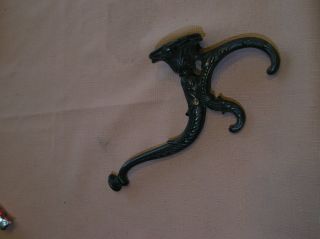 Antique Victorian Ornate - Cast Iron,  Bronze finish - Hat Coat Hook Wall Hook 3