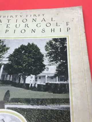 Vintage Golf Memorabilia / 31st National Amateur Golf Championship / August 1927 4