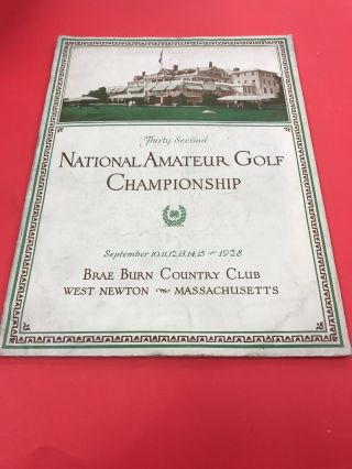 Vintage Golf Memorabilia / Bare Burn National Golf Championship / September 1928