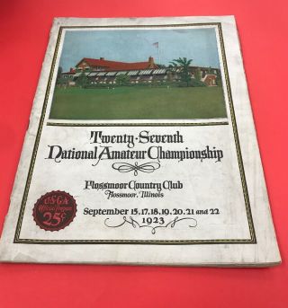 Vintage Golf Memorabilia / Flossmoor Country Club Championship / September 1923