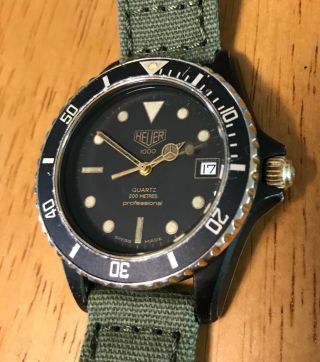 Rare Vintage Heuer 1000 Professional Divers Watch,  Wolf Of Wall Street,  984.  013l