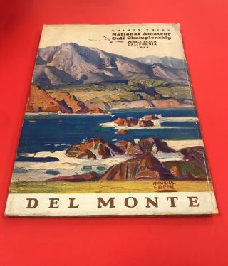 Vintage Golf Memorabilia / Del Monte 33rd Golf Championship / Pebble Beach 1929
