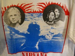 Rare Vintage Nirvana T - Shirt Never mind Tour 1993 Kurt Cobain Rock 2