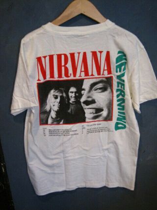 Rare Vintage Nirvana T - Shirt Never mind Tour 1993 Kurt Cobain Rock 3