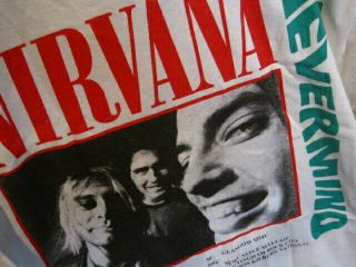 Rare Vintage Nirvana T - Shirt Never mind Tour 1993 Kurt Cobain Rock 4