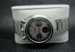 Vintage Citizen Bullhead Chronograph 23 Jewels Automatic Watch Great cond 4