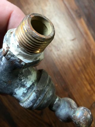 Antique Vintage Brass Garden Hose Water Spigot Faucet Knob Steampunk (45) 4