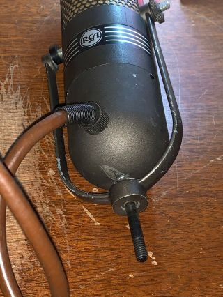 VINTAGE OLD RCA 77DX ANTIQUE RADIO TV STUDIO RIBBON MICROPHONE W/ STAND NR 10