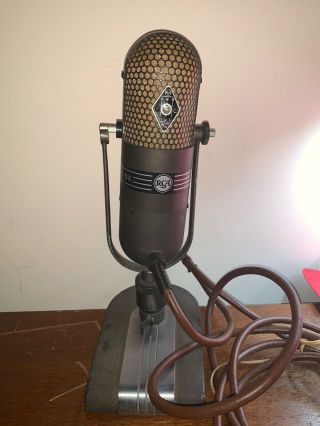 Vintage Old Rca 77dx Antique Radio Tv Studio Ribbon Microphone W/ Stand Nr