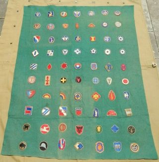 Wwii U.  S.  Army Patches,  Wwii Patch Blanket With 70 Wwii Patches Nicely Stitched