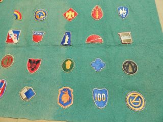 WWII U.  S.  Army Patches,  WWII PATCH BLANKET with 70 WWII Patches Nicely Stitched 3