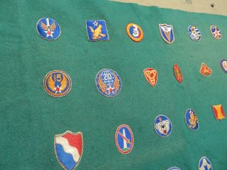 WWII U.  S.  Army Patches,  WWII PATCH BLANKET with 70 WWII Patches Nicely Stitched 8