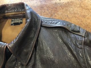 WWII A - 2 Flight Jacket USAF Crown Zipper Named Rare Size 44 5