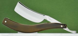 Vintage Kikuboshi R.  Saito 135 Smiling Japanese Straight Razor Rare Shave Ready