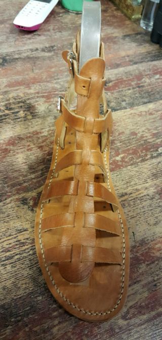 Handmade Leather Sandals Greek Production Classic High Design Ancient Style 3