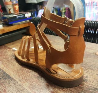 Handmade Leather Sandals Greek Production Classic High Design Ancient Style 4