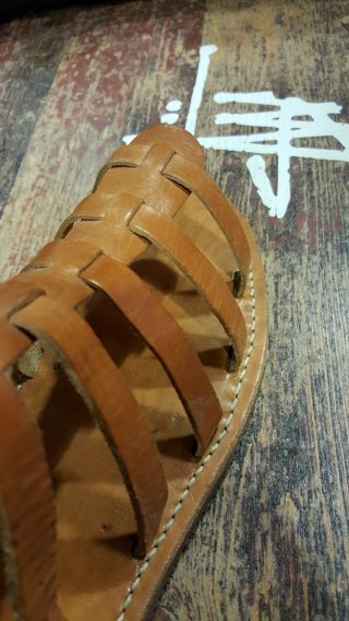 Handmade Leather Sandals Greek Production Classic High Design Ancient Style 8