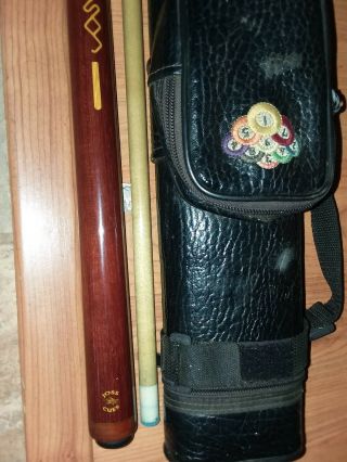 Vintage JOSS Pool Cue with end caps and case. 2
