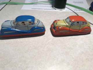 Antique Technofix Tin Toy Cars Made In Germany 1950’s Rare