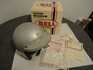 Nos Bell Magnum Helmet - 520 Visor Silver 7 1/8 (,) Box,  Papers,  Rcpt