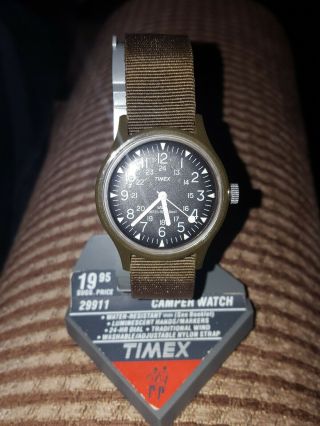 Timex Vintage Camper Watch 29911 Military Watch 1980 