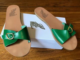 Awesome Ancient Greek Sandals Filia Green Size 40 (us 10) Eeuc