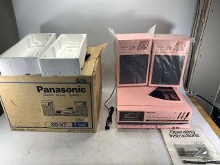 Vintage Pink Panasonic Sg - X7 Stereo Record Player Turntable Sb - X7