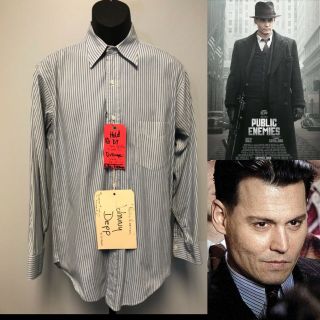 Johnny Depp’s Screen Worn Vintage Dress Shirt From The Film “public Enemies “