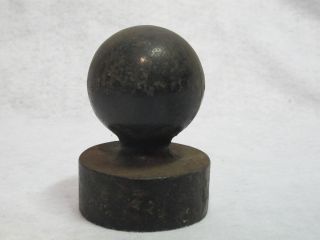 Cast Iron Finial 5 " T X 3 " Ball - Fence Topper Horse Hitch Salvage Screw Bottom